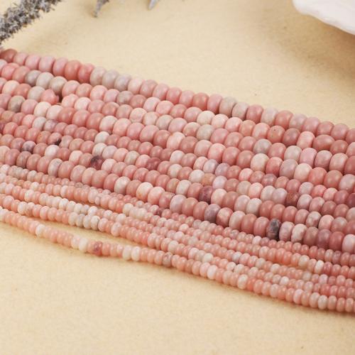 Gemstone Jewelry Beads Pink Opal Flat Round DIY pink Sold By Strand