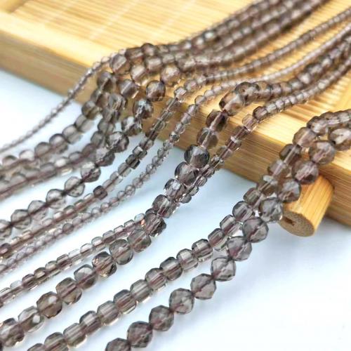 Natural Smoky Quartz Beads, Square, DIY & different size for choice, coffee color, Sold Per Approx 38 cm Strand