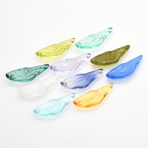 Mode Glasperlen, Glas, Blatt, DIY, keine, 12x20mm, 20PCs/Tasche, verkauft von Tasche