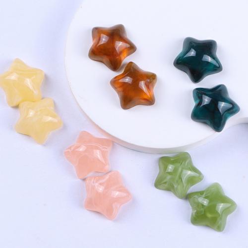 Mobile Phone DIY Decoration, Resin, Star, epoxy gel, more colors for choice, 16mm, Approx 10PCs/Bag, Sold By Bag