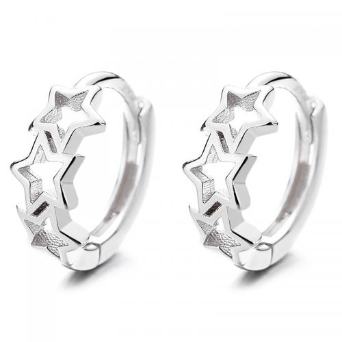 925 Sterling Silber Ohrringe, plattiert, für Frau, keine, The outer diameter is 11.7 mm and the inner diameter is 9 mm, verkauft von Paar