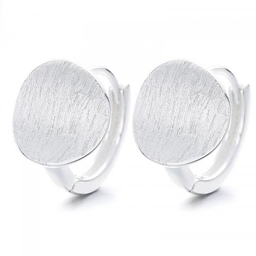 925 Sterling Silver Hoop Earrings, plated, for woman, more colors for choice, 11.50x12mm, Sold By Pair