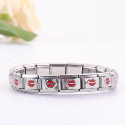 Stainless Steel Jewelry Bracelet, 304 Stainless Steel, fashion jewelry & Unisex, nickel, lead & cadmium free, 9x10mm, Length:Approx 18 cm, Sold By PC