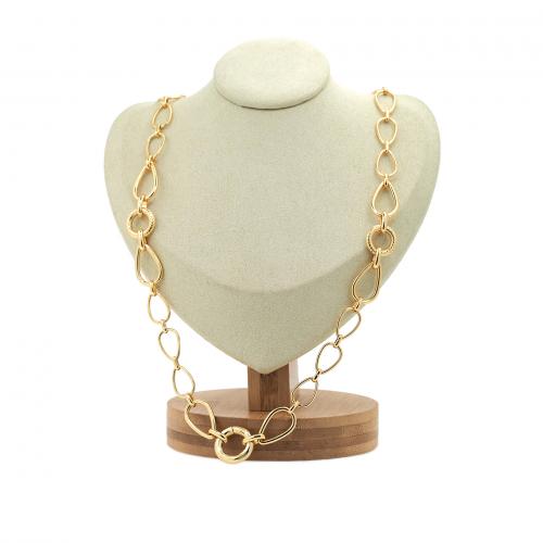 Mässing Chain Necklace, plated, mode smycken & för kvinna, fler färger för val, nickel, bly och kadmium gratis, Längd Ca 38 cm, Säljs av PC