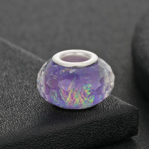 Spacer Beads Jewelry, Resin, stoving varnish, DIY & large hole, more colors for choice, 10x14mm, Approx 10PCs/Bag, Sold By Bag