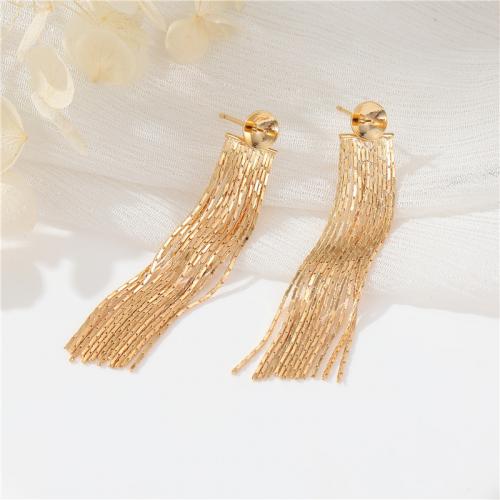 Brass Earring Stud Component, 14K gold plated, DIY & micro pave cubic zirconia, nickel, lead & cadmium free, Sold By Pair
