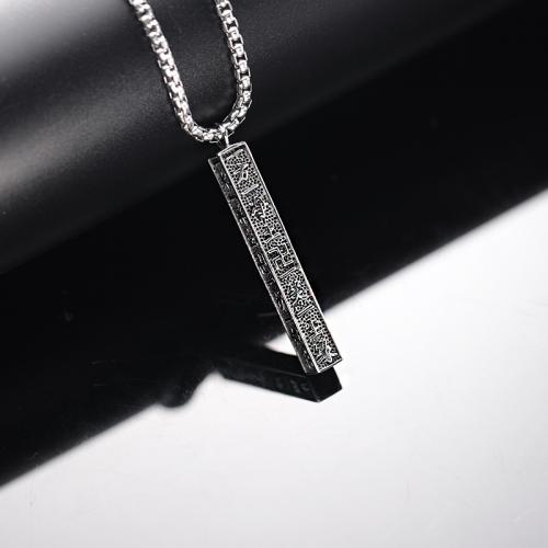 Titanium Steel Necklace, polished, fashion jewelry & for man, original color, Length:Approx 60 cm, Sold By PC