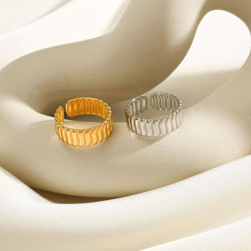 Titanium Steel Finger Ring, fashion jewelry & for woman, more colors for choice, inner diameter 17mm, Sold By PC