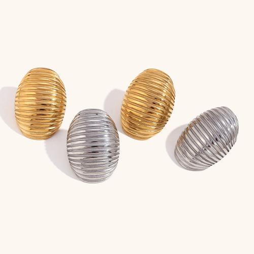 Stainless Steel Stud Earrings, 316L Stainless Steel, Vacuum Ion Plating, fashion jewelry & for woman, more colors for choice, 30x21.50mm, Sold By Pair