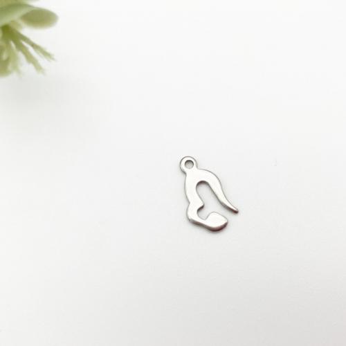 Stainless Steel Pendants 304 Stainless Steel Heart DIY original color Approx 1.1mm Approx Sold By Bag