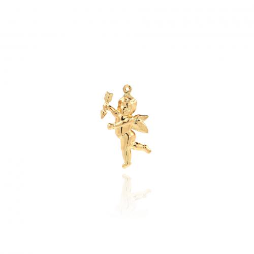 Brass Jewelry Pendants, Angel, 18K gold plated, fashion jewelry & DIY, nickel, lead & cadmium free, 29x16x5mm, Sold By PC