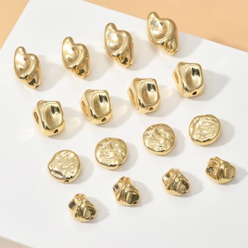 Brass Jewelry Beads plated DIY golden nickel lead & cadmium free Sold By PC