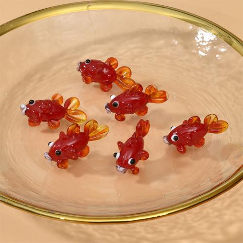 Perles murano faites à la main , chalumeau, poisson, DIY, plus de couleurs à choisir, 27x17mm, Trou:Environ 1.7mm, Vendu par PC