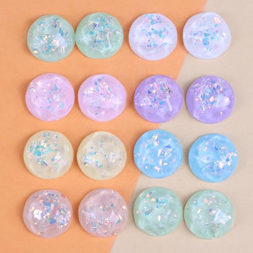 Mobile Phone DIY Decoration, Resin, Round, epoxy gel, more colors for choice, 20mm, Approx 10PCs/Bag, Sold By Bag