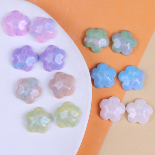 Mobile Phone DIY Decoration, Resin, Flower, epoxy gel, more colors for choice, 20mm, Approx 10PCs/Bag, Sold By Bag