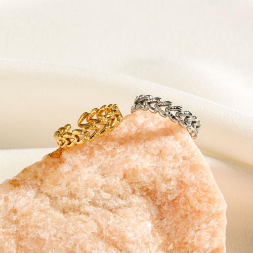 Titanium Čelik Finger Ring, modni nakit & za žene, više boja za izbor, inner diameter 17mm, Prodano By PC