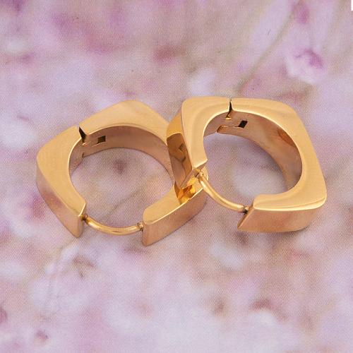 Titanium Steel  Earring, Vacuum Ion Plating, fashion jewelry & for woman, golden, 20.60x1.40mm, Sold By Pair