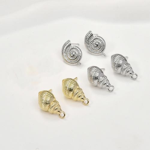 Brass Earring Post, cobre, banhado, DIY & tamanho diferente para a escolha, Mais cores pare escolha, níquel, chumbo e cádmio livre, vendido por PC