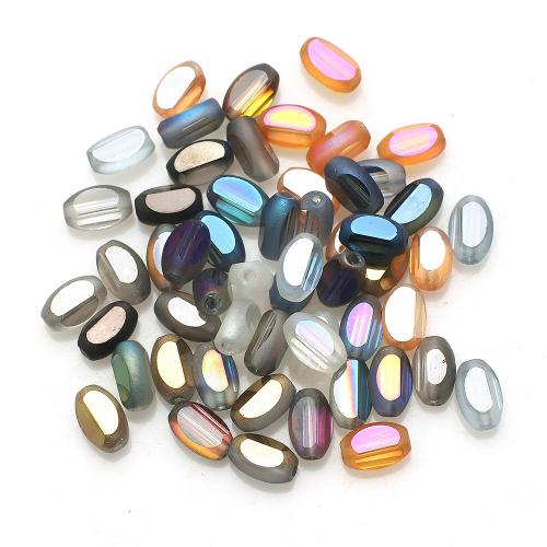 Perles en verre de mode, ovale, DIY, plus de couleurs à choisir, 4x6mm, Environ 98PC/brin, Vendu par brin