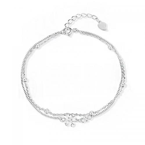 925 Sterling Silver Bangle Bracelet with 3CM extender chain plated micro pave cubic zirconia & for woman Length Approx 17 cm Sold By PC