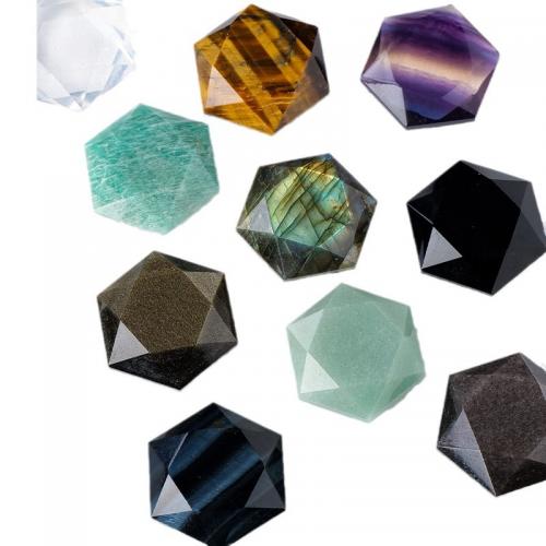 misto de pedras semi-preciosas enfeites, Hexagrama, materiais diferentes para a escolha, 30mm, vendido por PC