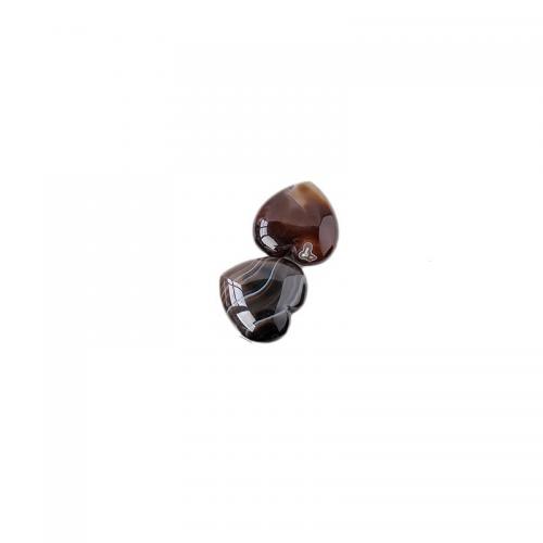 Black Agate Decoration Heart 30mm Sold By PC