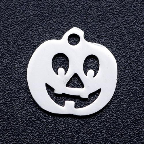 Titanium Steel Pendants Pumpkin polished fashion jewelry & DIY & hollow original color Approx Sold By Bag