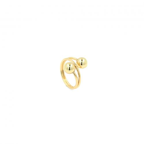 Brass δάχτυλο του δακτυλίου, Ορείχαλκος, 18K επιχρυσωμένο, Ρυθμιζόμενο & κοσμήματα μόδας & για τη γυναίκα, νικέλιο, μόλυβδο και κάδμιο ελεύθεροι, inner diameter:17~20mm, Sold Με PC