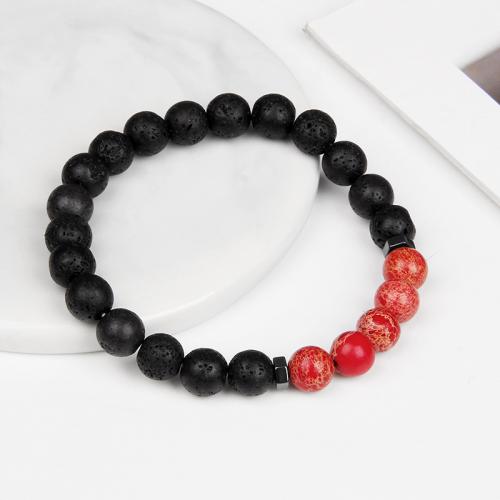 Gemstone Bracelets Natural Stone handmade fashion jewelry & Unisex Length Approx 19 cm Sold By PC