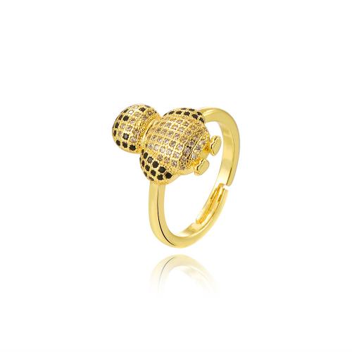 Cubic Zirconia Micro Pave Brass Ring, Penguin, plated, fashion jewelry & micro pave cubic zirconia & for woman, more colors for choice, nickel, lead & cadmium free, Sold By PC