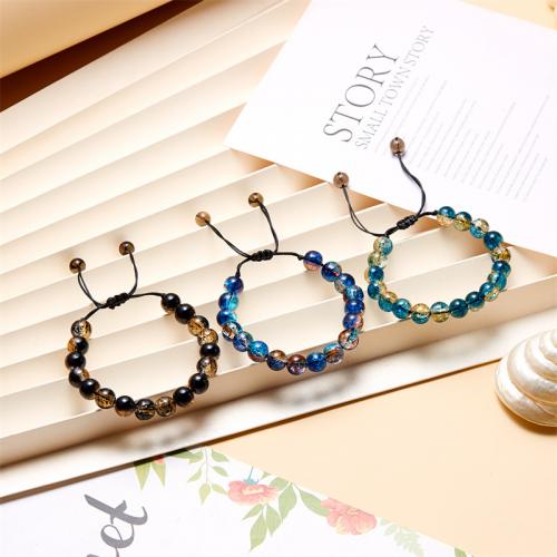 Zinc Alloy Bracelet with Glass Adjustable & fashion jewelry & for woman nickel lead & cadmium free Length 16-28 cm Sold By PC