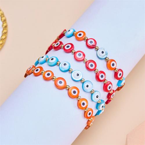 Evil Eye Jewelry Bracelet, Tibetan Style, with Resin, Round, gold color plated, Adjustable & fashion jewelry & for woman, more colors for choice, nickel, lead & cadmium free, Length:16-26 cm, Sold By PC