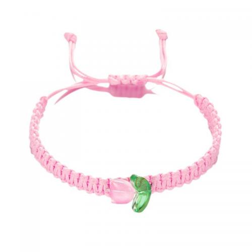 Bracelets résine, corde en nylon, avec résine, fleur, Réglable & bijoux de mode & pour femme, plus de couleurs à choisir, Vendu par PC