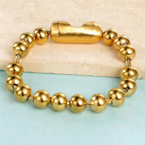 Stainless Steel Jewelry Bracelet 304 Stainless Steel Round plated Unisex Length 20 cm Sold By PC