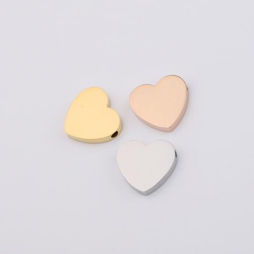 Stainless Steel Beads 304 Stainless Steel Heart plated DIY Sold By PC
