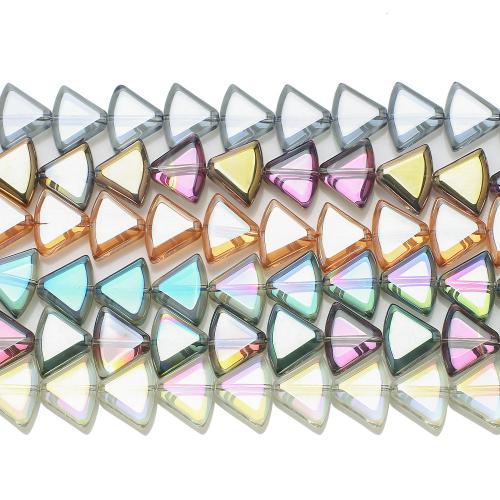 Abalorios de Cristal, Vidrio, Triángulo, Bricolaje, más colores para la opción, 12x16mm, 20PCs/Bolsa, Vendido por Bolsa
