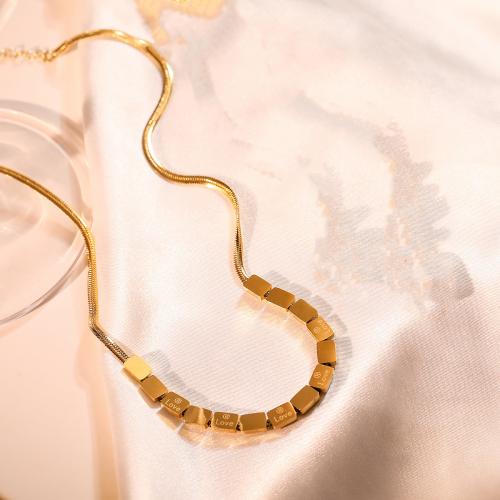 Collana di titanio acciaio, Titantium acciaio, with 5cm extender chain, placcato, gioielli di moda, dorato, Lunghezza 37 cm, Venduto da PC