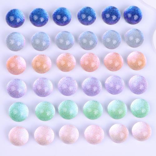 Mobile Phone DIY Decoration, Resin, Round, transparent, more colors for choice, 16x16x11mm, Approx 10PCs/Bag, Sold By Bag