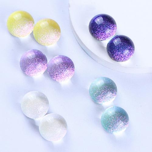 Mobile Phone DIY Decoration, Resin, Round, epoxy gel, more colors for choice, 13x13x9mm, Hole:Approx 3mm, Approx 10PCs/Bag, Sold By Bag