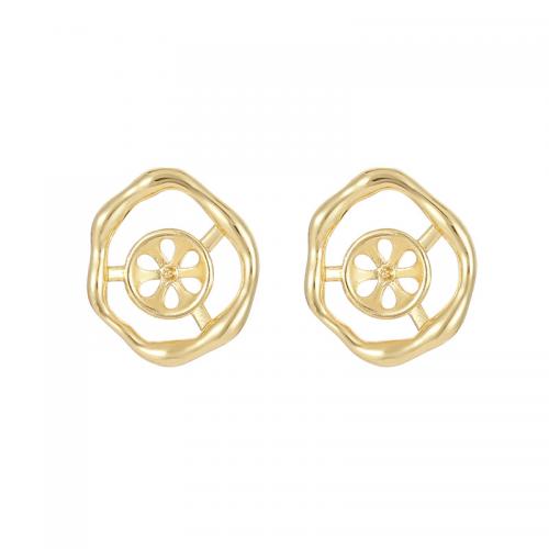 Brass Earring Stud Component, plated, DIY & different styles for choice, more colors for choice, Sold By Pair