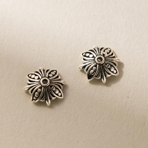 925 Sterling Silver Bead Cap Antique finish DIY original color 11.50mm Approx 1.4mm Sold By PC