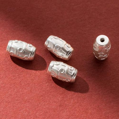 Spacer Beads Jóias, 925 prata esterlina, DIY, prateado, 10x16.50mm, Buraco:Aprox 2.3mm, vendido por PC