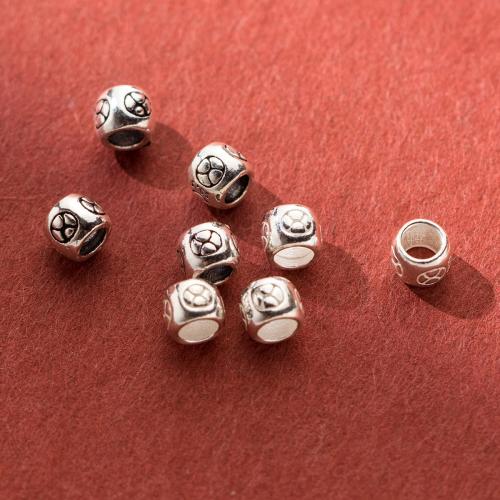 Gioielli Spacer Beads, 925 argento sterlina, DIY, nessuno, 5x4mm, Foro:Appross. 2.8mm, Venduto da PC
