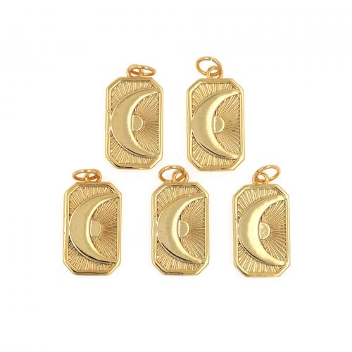 Brass Jewelry Pendants, 18K gold plated, fashion jewelry & DIY, nickel, lead & cadmium free, 10.60x22.80x1.70mm, Sold By PC
