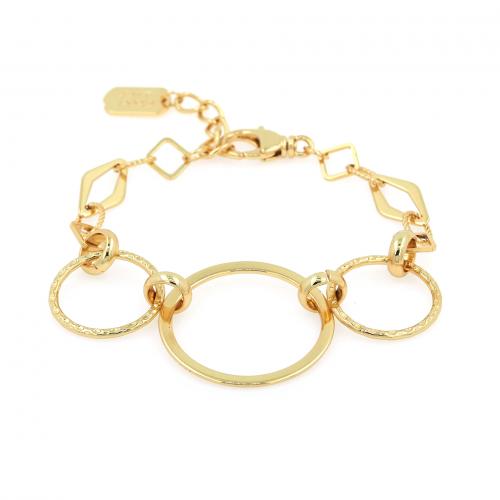 Brass Bracelet & Bangle plated fashion jewelry & for woman nickel lead & cadmium free Length Approx 20 cm Sold By PC