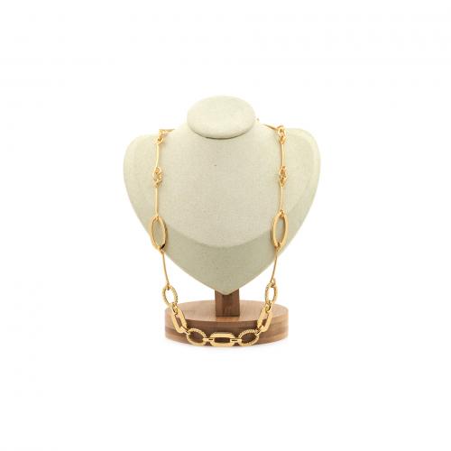 Mässing Chain Necklace, plated, mode smycken & för kvinna, fler färger för val, nickel, bly och kadmium gratis, Längd Ca 48 cm, Säljs av PC