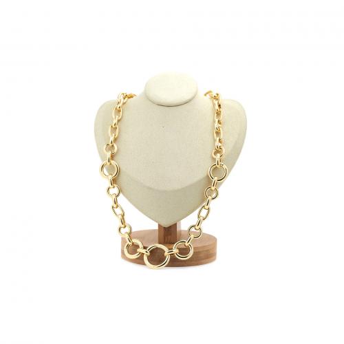 Brass Chain Necklace plated fashion jewelry & for woman nickel lead & cadmium free Length Approx 48 cm Sold By PC