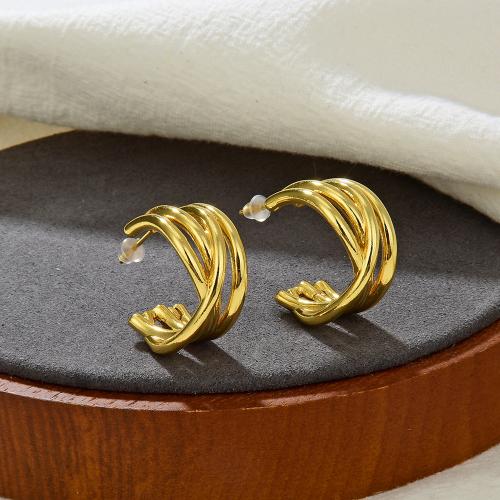 Brass Stud Earring, 18K gold plated, fashion jewelry & different styles for choice & for woman, nickel, lead & cadmium free, Sold By Pair