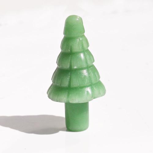 Mode Dekoration, Naturstein, Weihnachtsbaum, geschnitzt, verschiedenen Materialien für die Wahl, keine, 38x19mm, verkauft von PC