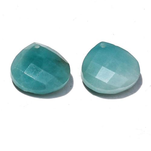 Gemstone Pendants Jewelry, Natural Stone, Teardrop, DIY & different materials for choice, more colors for choice, 15x15mm, Sold By PC